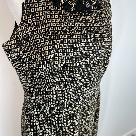 Evan Picone Black & Brown Sleeveless Dress size 14 - Picture 3 of 5